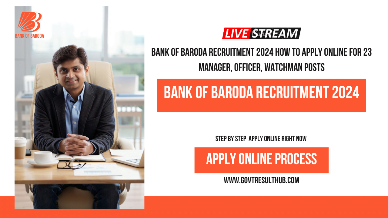 You are currently viewing Bank of Baroda Recruitment 2024 How To Apply Online for 23 Manager, Officer, Watchman Posts