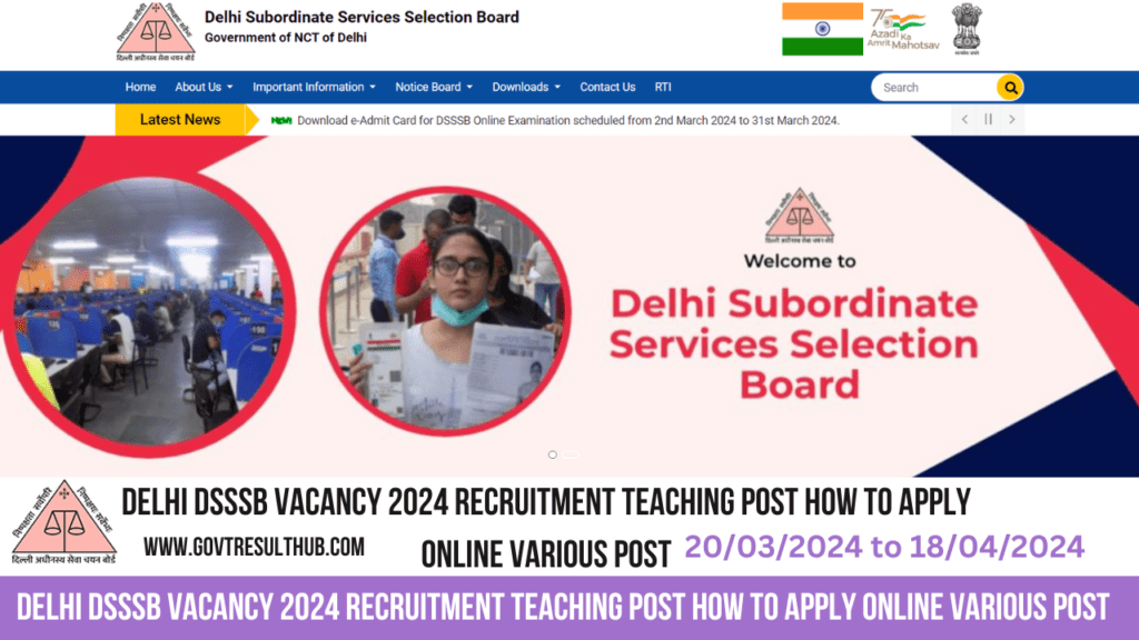 DSSSB Vacancy 2024