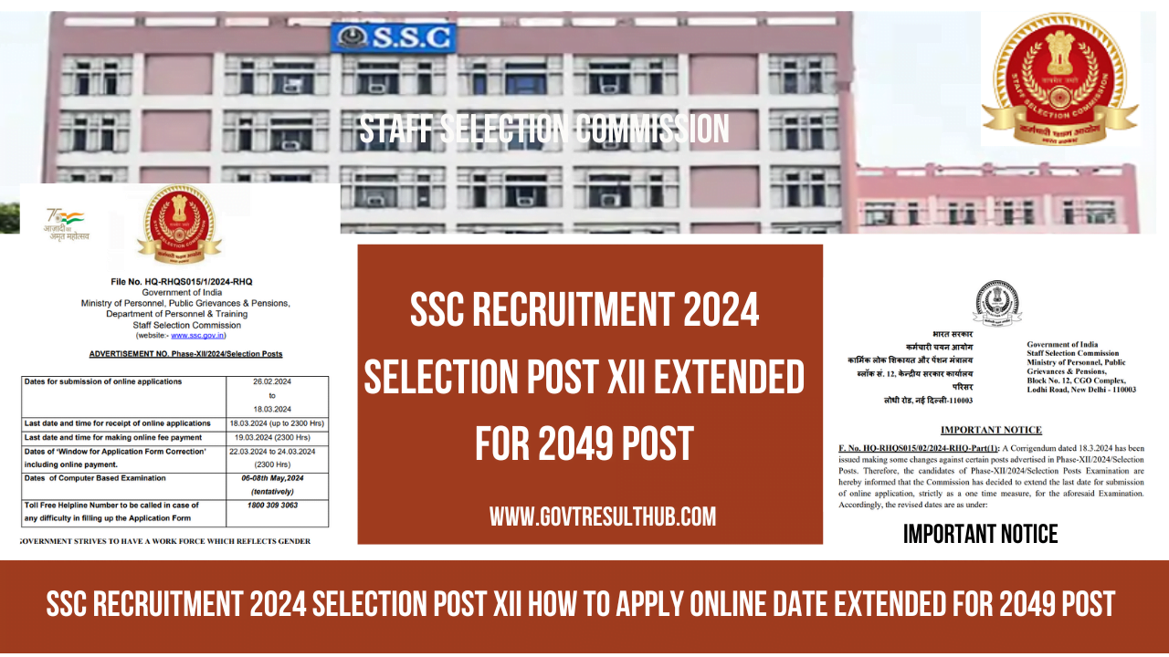 SSC Recruitment 2024