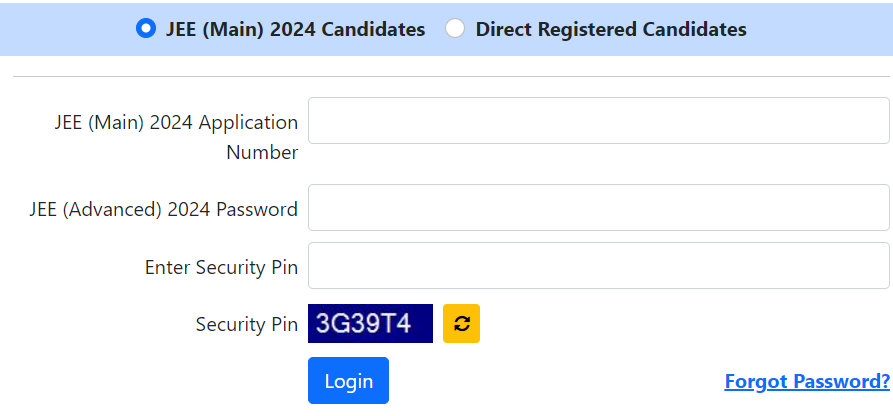 JEE Advanced  Admit Card Download link @ jeeadv.nic.in 2024