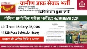 Read more about the article GDS Recruitment 2024 India Post Gramin Dak Sevak Vacancy Apply Online for 44228 Post