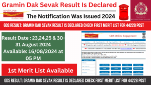 Read more about the article GDS Result: Gramin Dak Sevak Result Is Declared Check First Merit List For 44228 Post