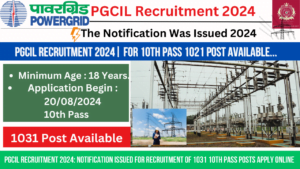 Read more about the article PGCIL Recruitment 2024: Notification issued for Recruitment of 1031 10th Pass Posts Apply Online