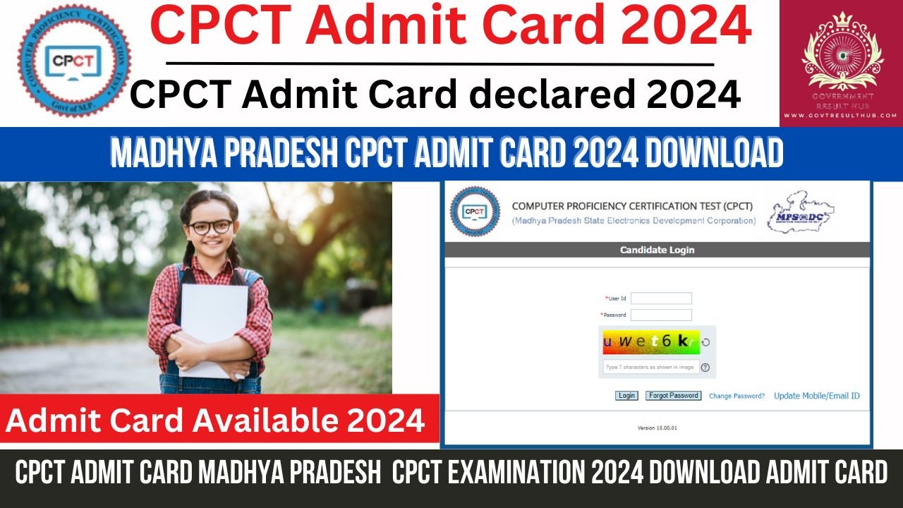 Madhya Pradesh CPCT Admit Card 2024 Download