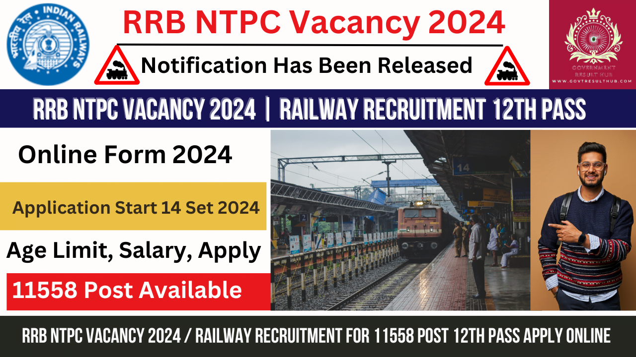 RRB NTPC Vacancy 2024 | Railway Recruitment 12th Pass