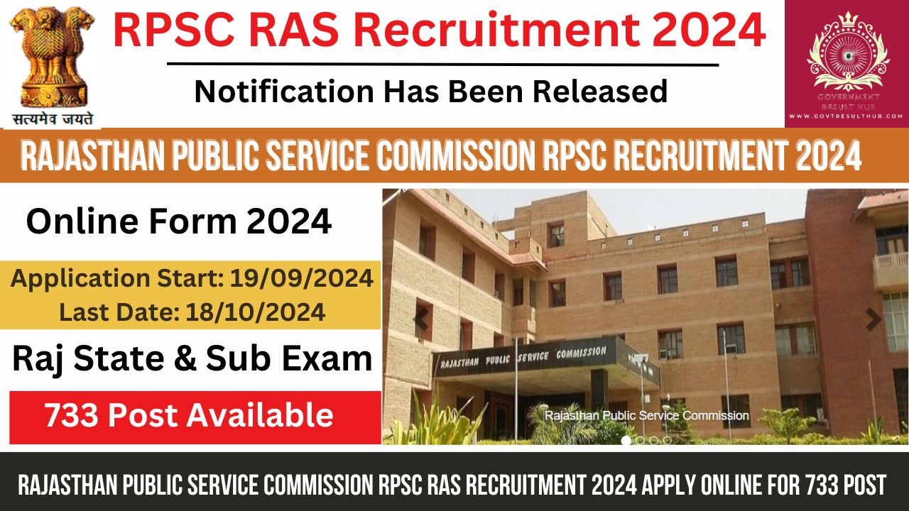 Rajasthan Public Service Commission RPSC Recruitment 2024