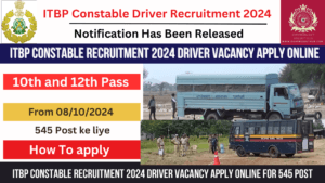 Read more about the article ITBP Constable Recruitment 2024 Driver Vacancy Apply Online for 545 Post ITBP Constable Driver