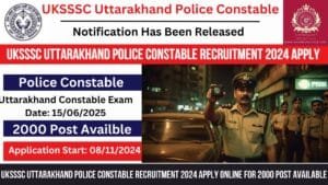 Read more about the article UKSSSC Uttarakhand Police Constable Recruitment 2024 Apply Online for 2000 Post Available