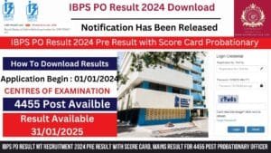 Read more about the article IBPS PO Result MT Recruitment 2024 Pre Result with Score Card, Mains Result for 4455 Post Probationary Officer