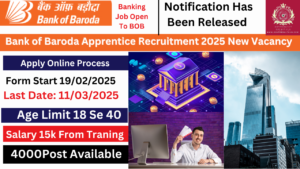 Read more about the article Bank of Baroda Apprentice Recruitment 2025 Apply Online for 4000 Post Available @www.bankofbaroda.in