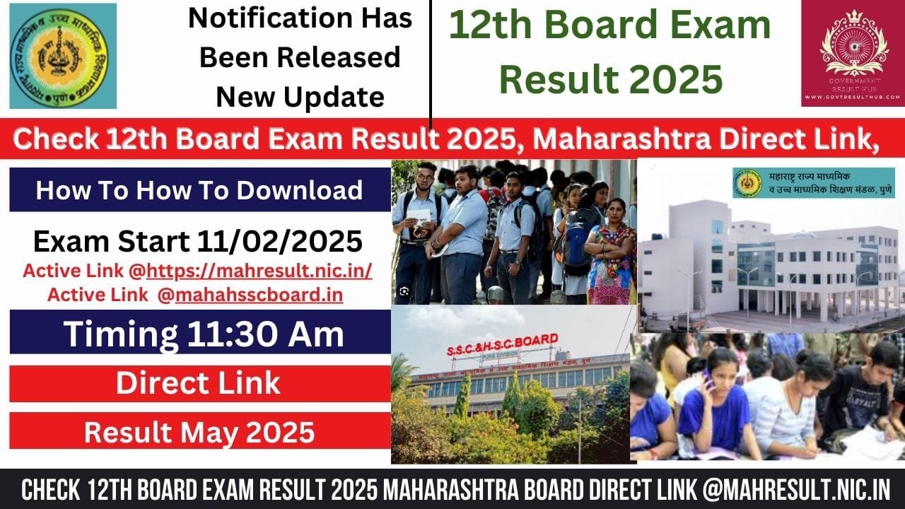 You are currently viewing Check 12th Board Exam Result 2025 Maharashtra Board Direct Link @mahresult.nic.in