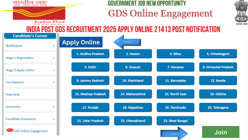 India Post GDS Recruitment 2025 Apply Online 21413 Post