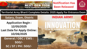 Read more about the article Territorial Army Vacancies 2025 Indian Army Join Entrance Exam TAOEE 2025 How To Apply Online Join Territorial Army